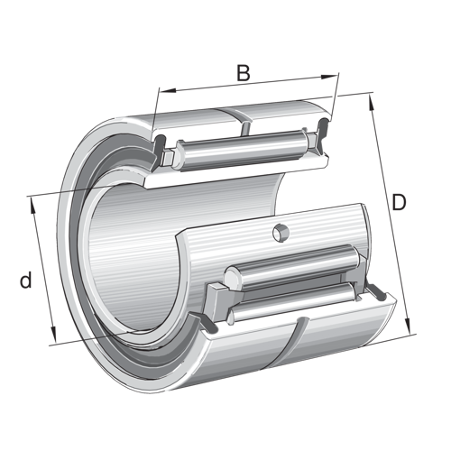 Image of INA Machined Type Needle Roller Bearing With Inner Ring-NA-4909-2RS - Roladex UK