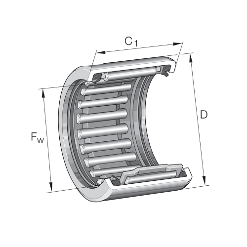 Image of INA Drawn Cup Needle Roller Bearing-SCE-1212PP - Roladex UK
