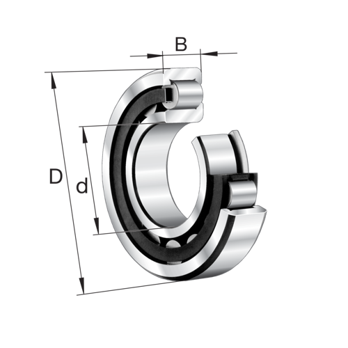 Image of SKF Cylindrical Roller Bearing NJ2228E.M1A.C3 - Roladex UK