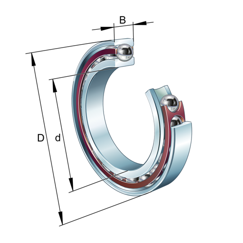 Image of RHP Angular Contact Ball Bearing-B71906TASUMP7 - Roladex UK