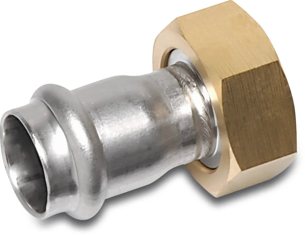 Bonfix Union Coupler Stainless Steel 316L 1 1/2" x 35mm Female Thread x Press Fit | Bonfix | UK Supplier | Roladex