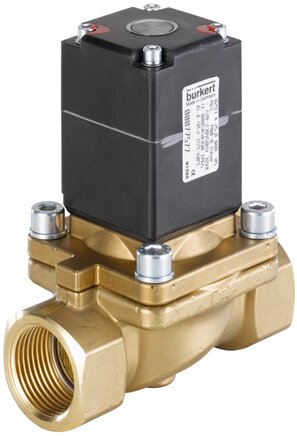 burkert 0293 2/2-way solenoid valve – brass – g3/4" – 230v ac – 0293-a-20,0-bb-ms-gm85-230/50-