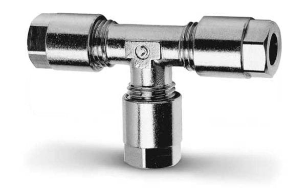 Image of 1210 12 - Compression fitting equal tube tee 12mm tube (Pack of 5) - Camozzi | Roladex UK