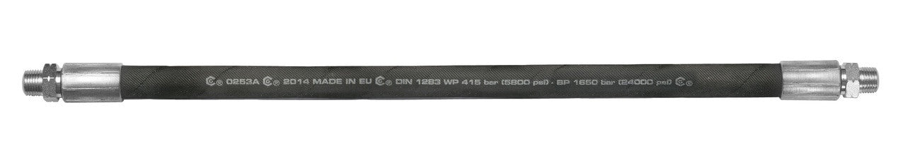 SAMOA 400mm Double Steel Braided Grease Outlet Hose - 1/8" NPT (MM) Roladex UK