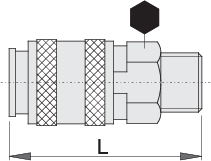 Unior Coupling, female part, R1/4" – Roladex Industrial Ltd, www.roladex.co.uk