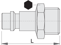 Unior Coupling, male part, 3/8" – Roladex Industrial Ltd, www.roladex.co.uk