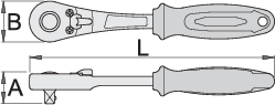 Unior | 611901 | Reversible ratchet 1/4" - 1/4"