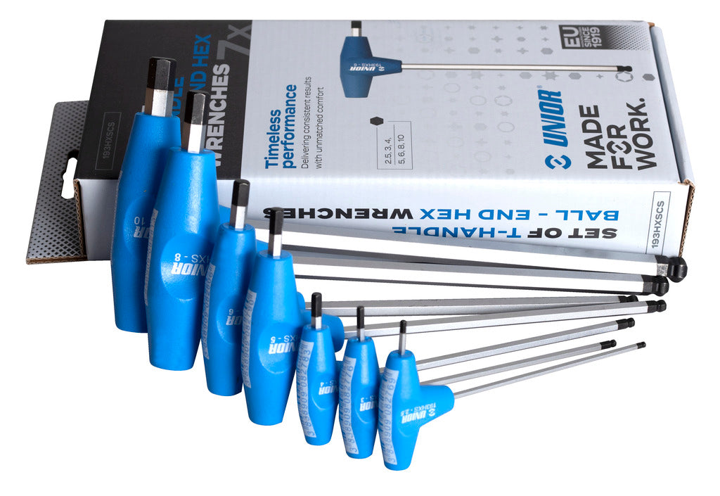 Unior | 609337 | T-handle ball - end hex wrench set - S2.5 - S10/7