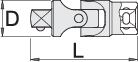 Unior Universal joint 3/4", 3/4" – Roladex Industrial Ltd, www.roladex.co.uk