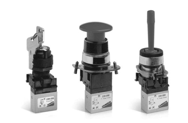 Image of 235-925 - Manually operated mini valve 3/2 NC M5 pneumatic pedal - Camozzi | Roladex UK