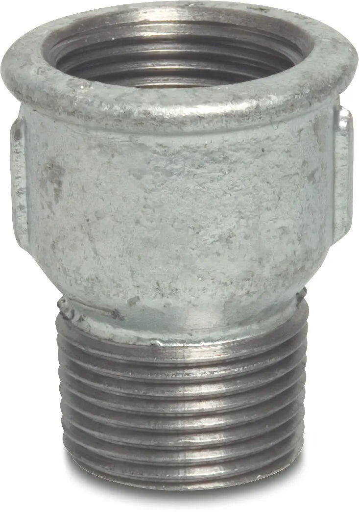 Profec Socket Galvanised Cast Iron 1" Female Thread x Male Thread 25Bar | Profec | UK Supplier | Roladex
