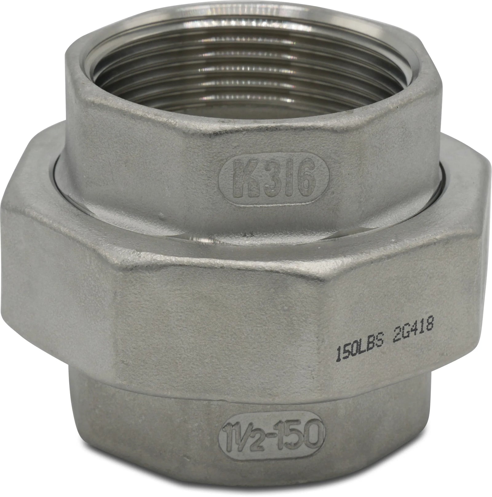 Profec Union Coupler Stainless Steel 316 2" Female Thread 10Bar Type Flat | Profec | UK Supplier | Roladex
