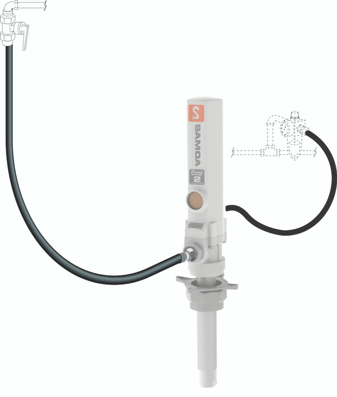 SAMOA Air and Oil Connection Kit for Pumpmaster 2 Pump Roladex UK