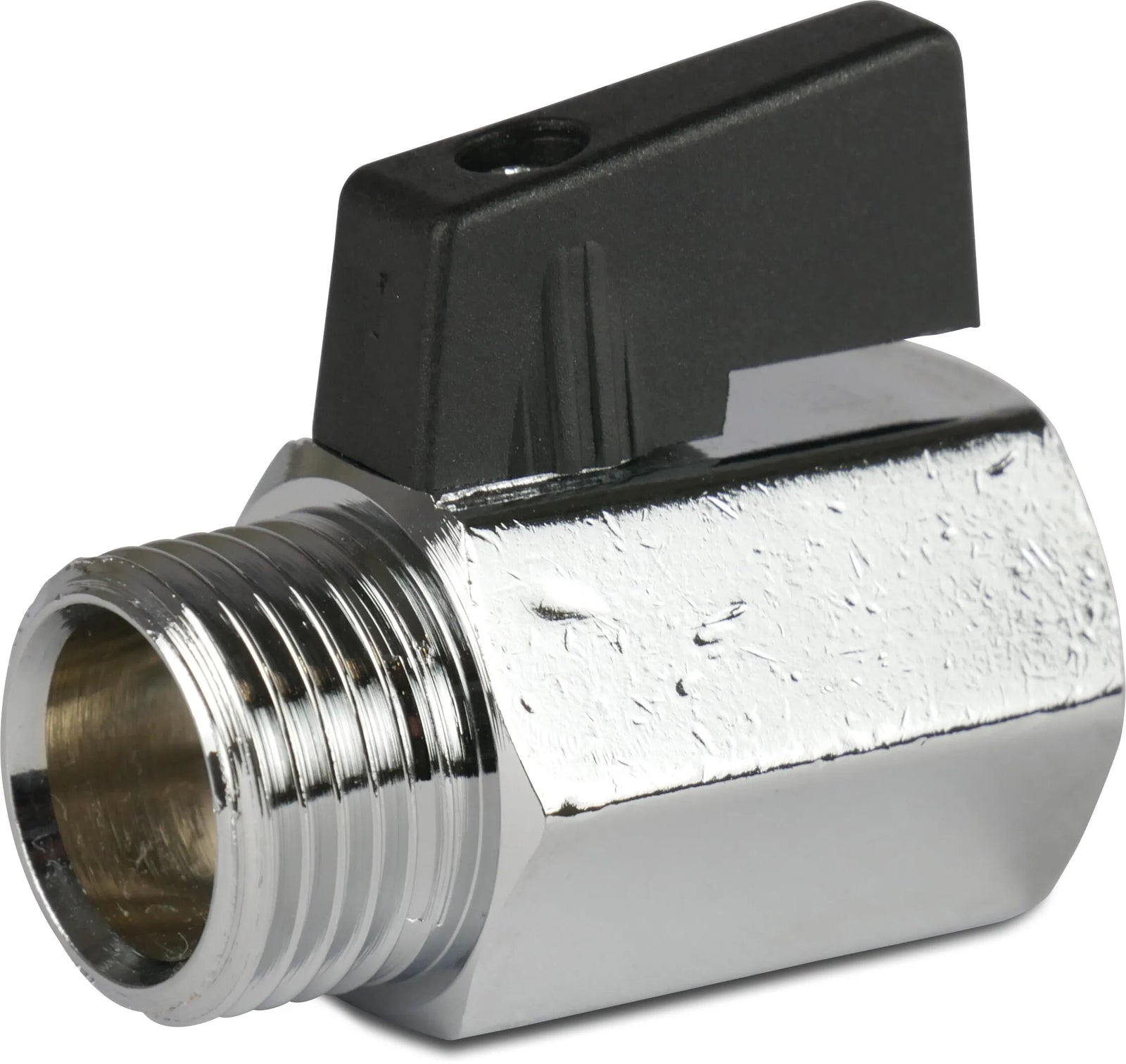 Profec Ball Valve Brass Chrome Plated 1/4" Female Thread x Male Thread 10Bar Type 405 | Profec | UK Supplier | Roladex