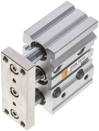 EMC Guide Cylinder, With Slide Bearing, Pistons 16Mm, Stroke 10Mm