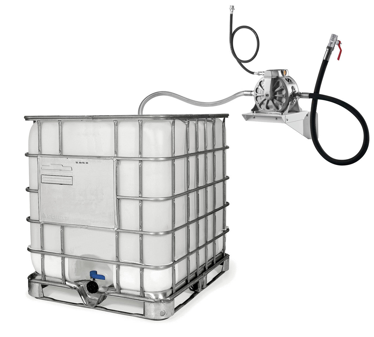 SAMOA Wall Mounted DF100 Air Operated Diaphragm Pump Kit for 205 Litre Drums/1000 Litre IBC or Tanks Roladex UK