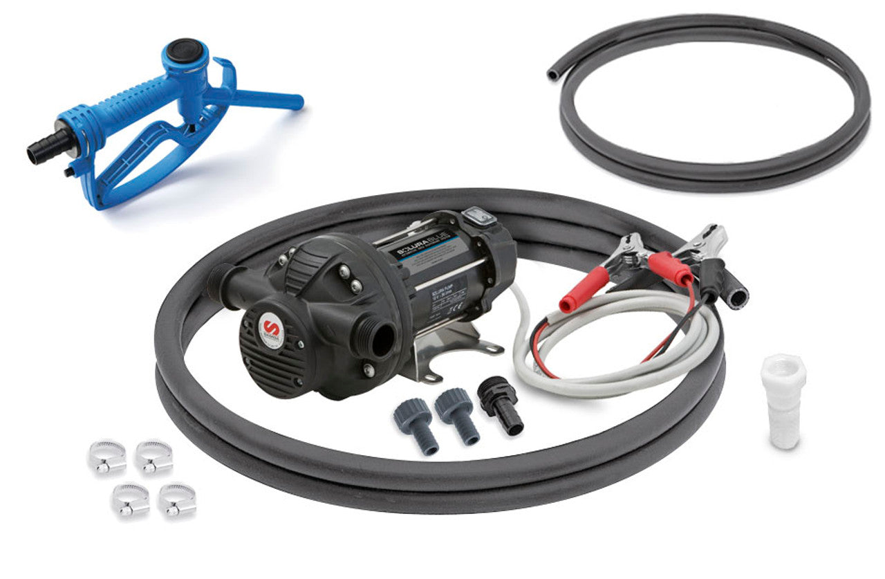 Product image of 560320 by Roladex ad blue/def electric pump kit - ibc/drums - 24 vdc - manual nozzle - 2.5m hose & foot va