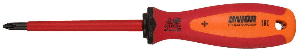 Unior | 616445 | Crosstip (PH) screwdriver with insulated blade - VDE TBI - PH2 x 100mm