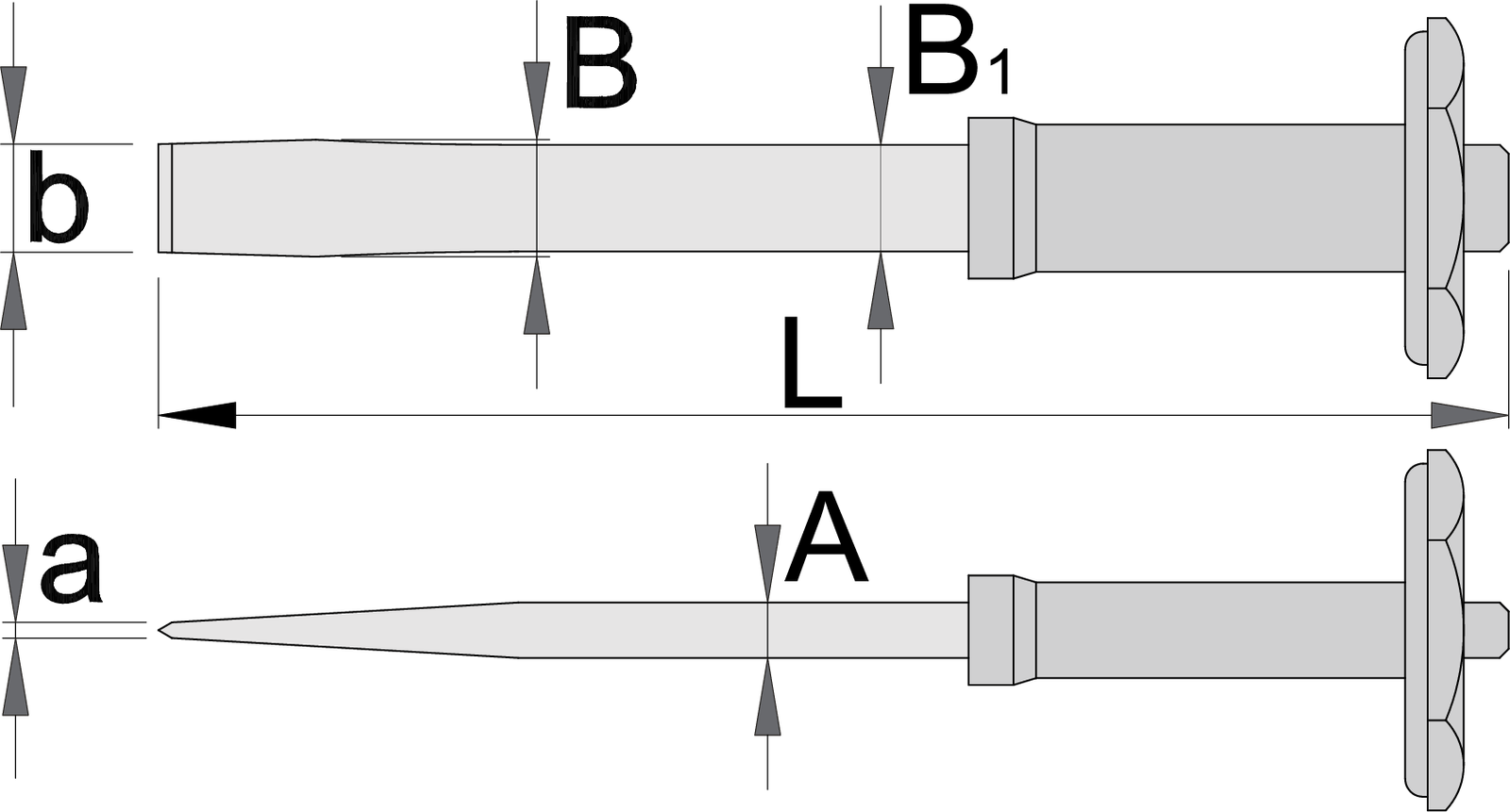 Unior | 626195 | Flat chisel with guard - for safe work at heights - 250mm