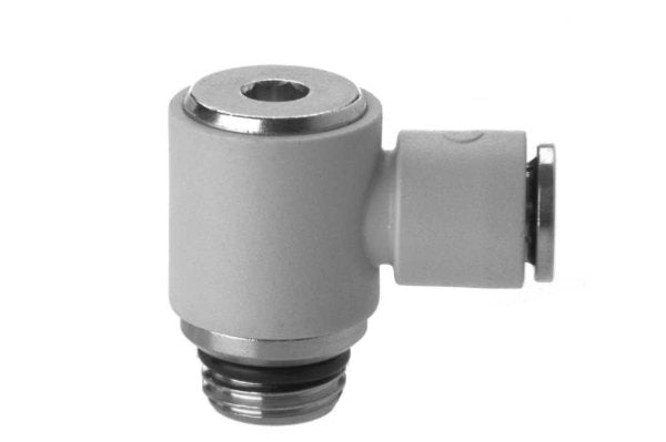 Image of 7622 8-1/4 - Technopolymer fitting single banjo 8mm tube 1/8 thread (Pack of 5) - Camozzi | Roladex UK