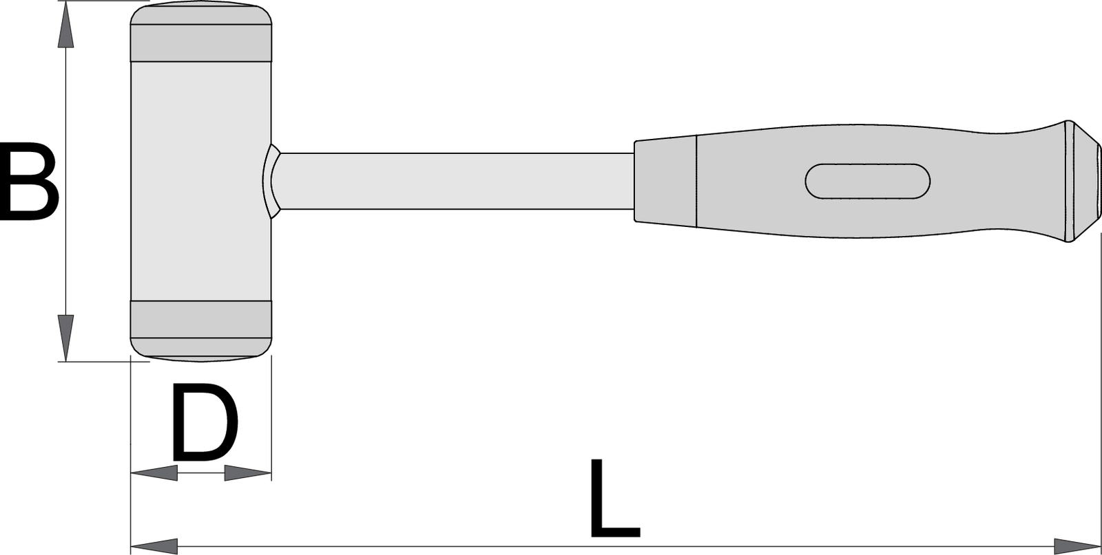 Unior | 615034 | Dead blow hammer - 45mm