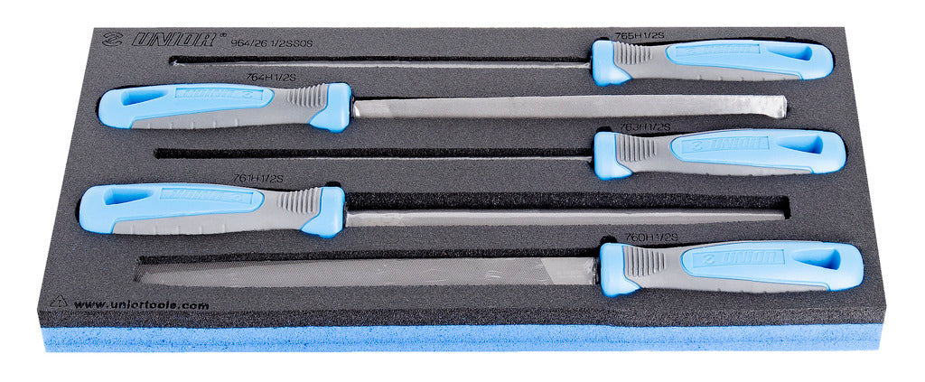 Unior | 621082 | Set of half smooth files in SOS tool tray - /5