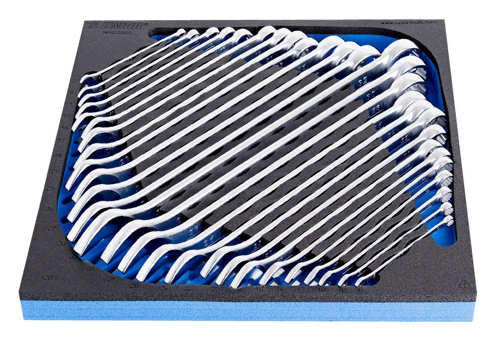Unior | 621054 | Set of combinations wrenches - long in SOS tool tray - 6 - 32/26