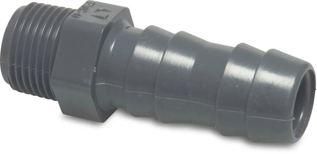 Profec Tail Adaptor Pvc-U 1 1/2" x 50mm Male Thread x Hose Tail 10Bar Grey | Profec | UK Supplier | Roladex