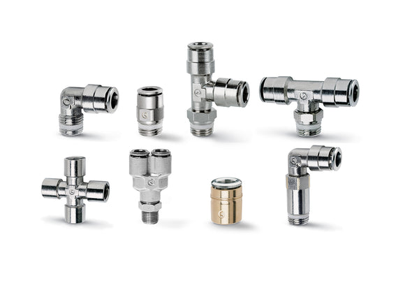 Push-in and threaded pneumatic fittings for compressed air systems – Roladex UK