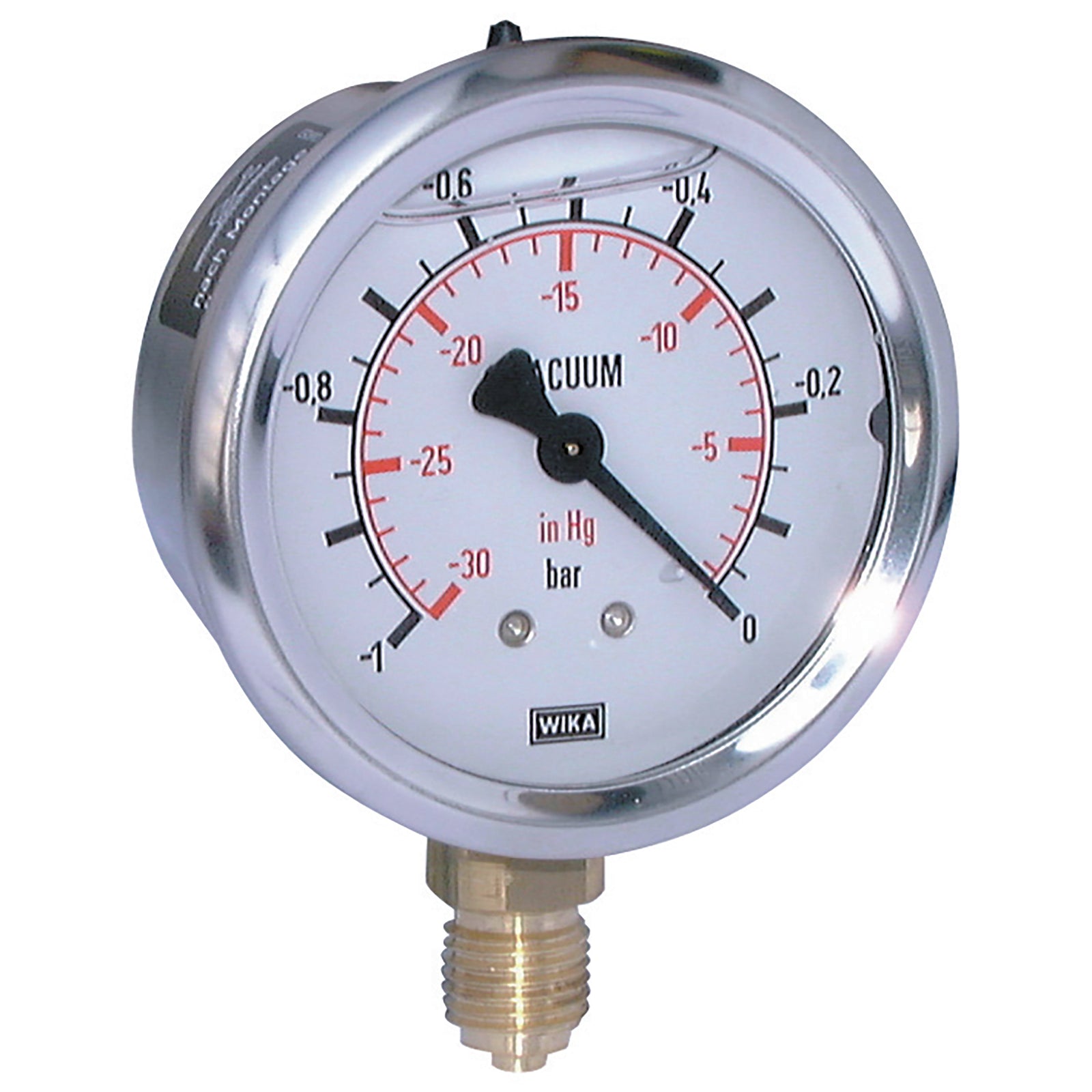 Wika WG63-14B/-30HG - '-30+1Bar 63mm Dia Filled 1/4" BSP Bott