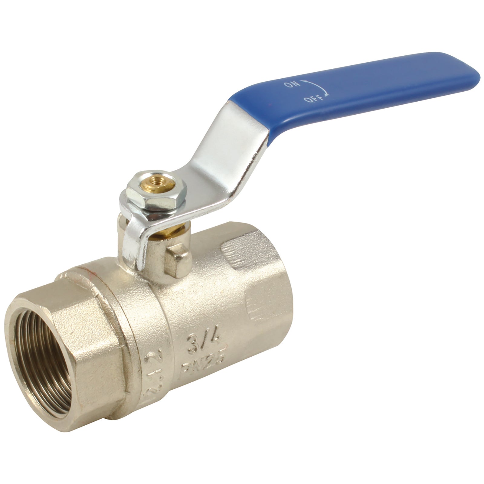 FT Pro 2042-5341 - 1.1/4"BSP Brass Ball Valve Blue Steel Long Handle