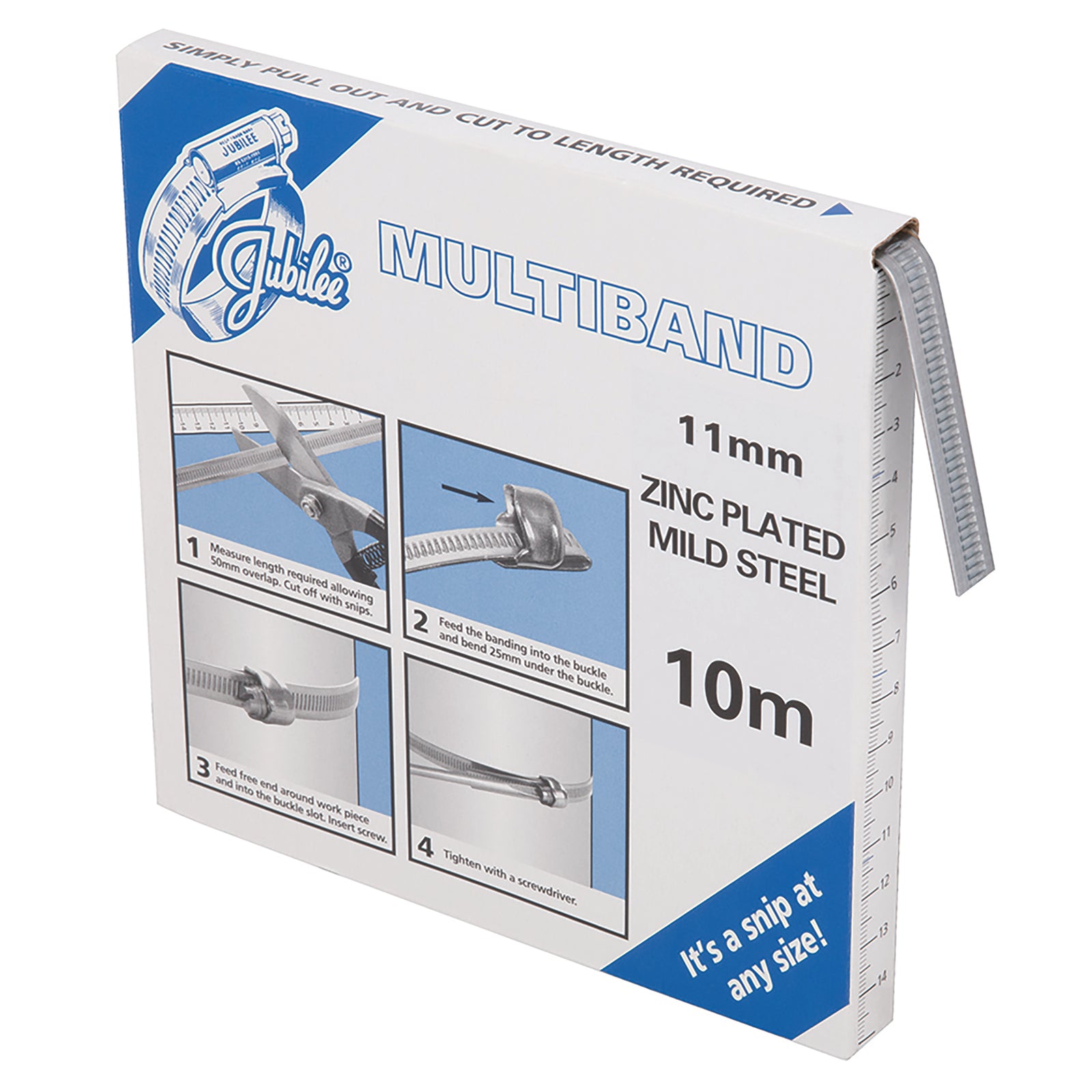 Jubilee 2025-3720 - 10Mtr X 11mm Mild Zinc Plated Multiband