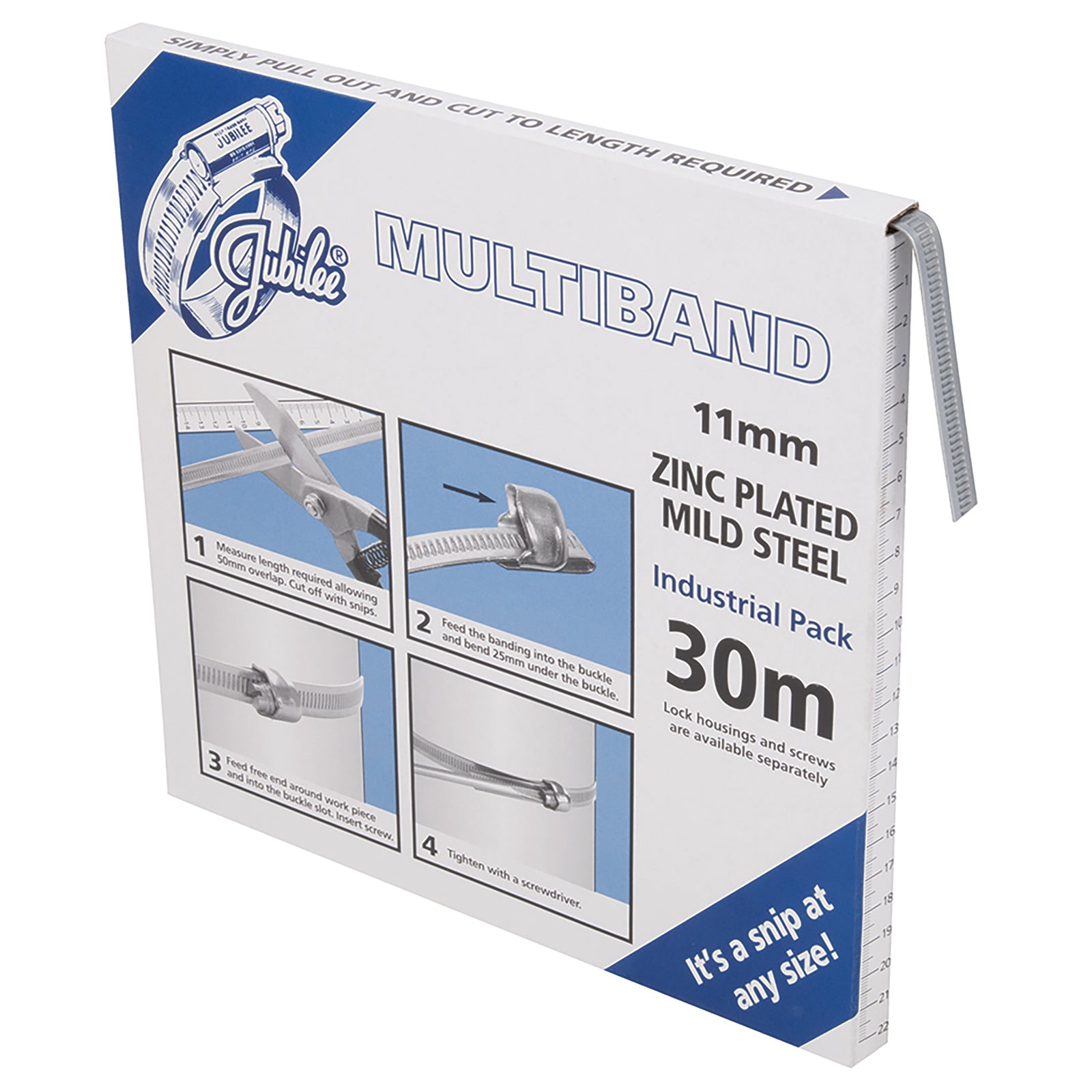 Jubilee 2025-3738 - 30 Mtrs X 11mm Mild Steel Zinc Multiband