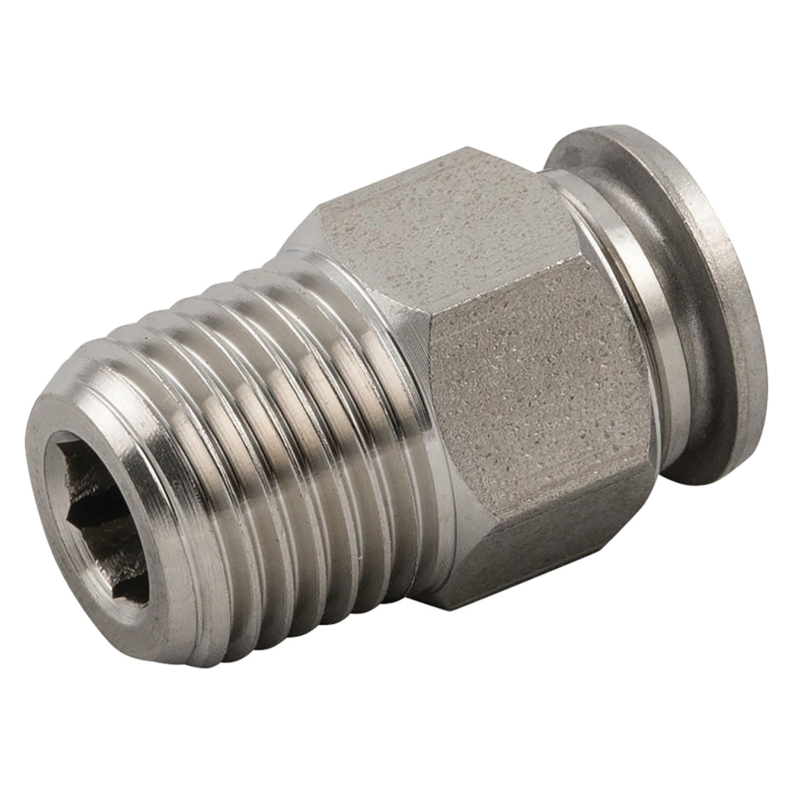 Aignep 60000-10-1/4 - 10mm OD X 1/4" BSPT Male Stud 316 St/St
