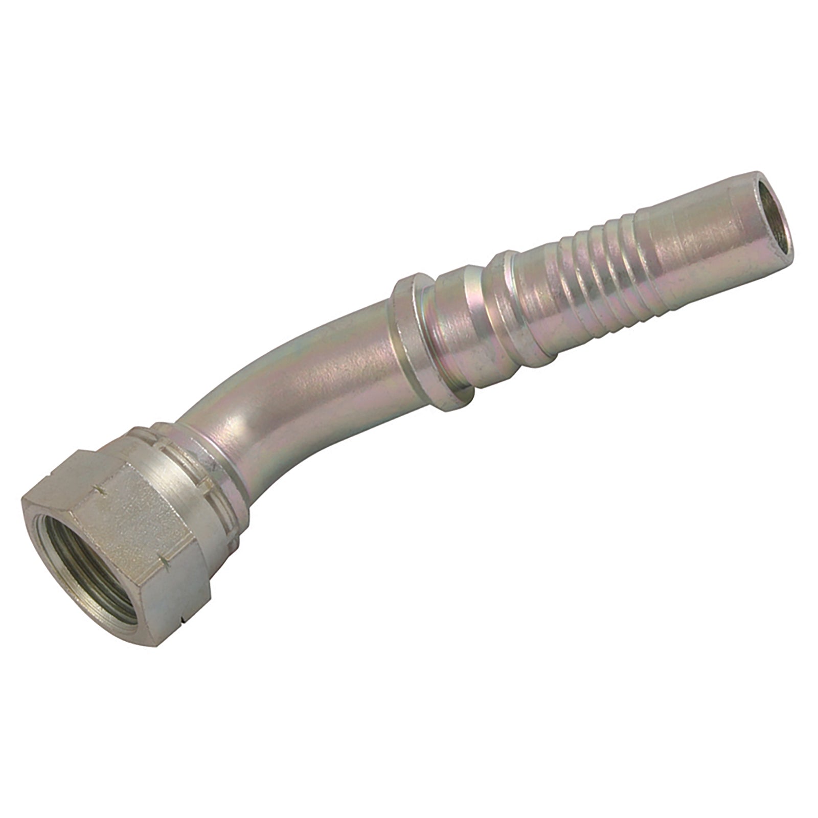 FT Pro JMJICF45-17-12CF - 1.1/16" Jic Female Interlock 45° Swept Elbow 3/4" Hose ID