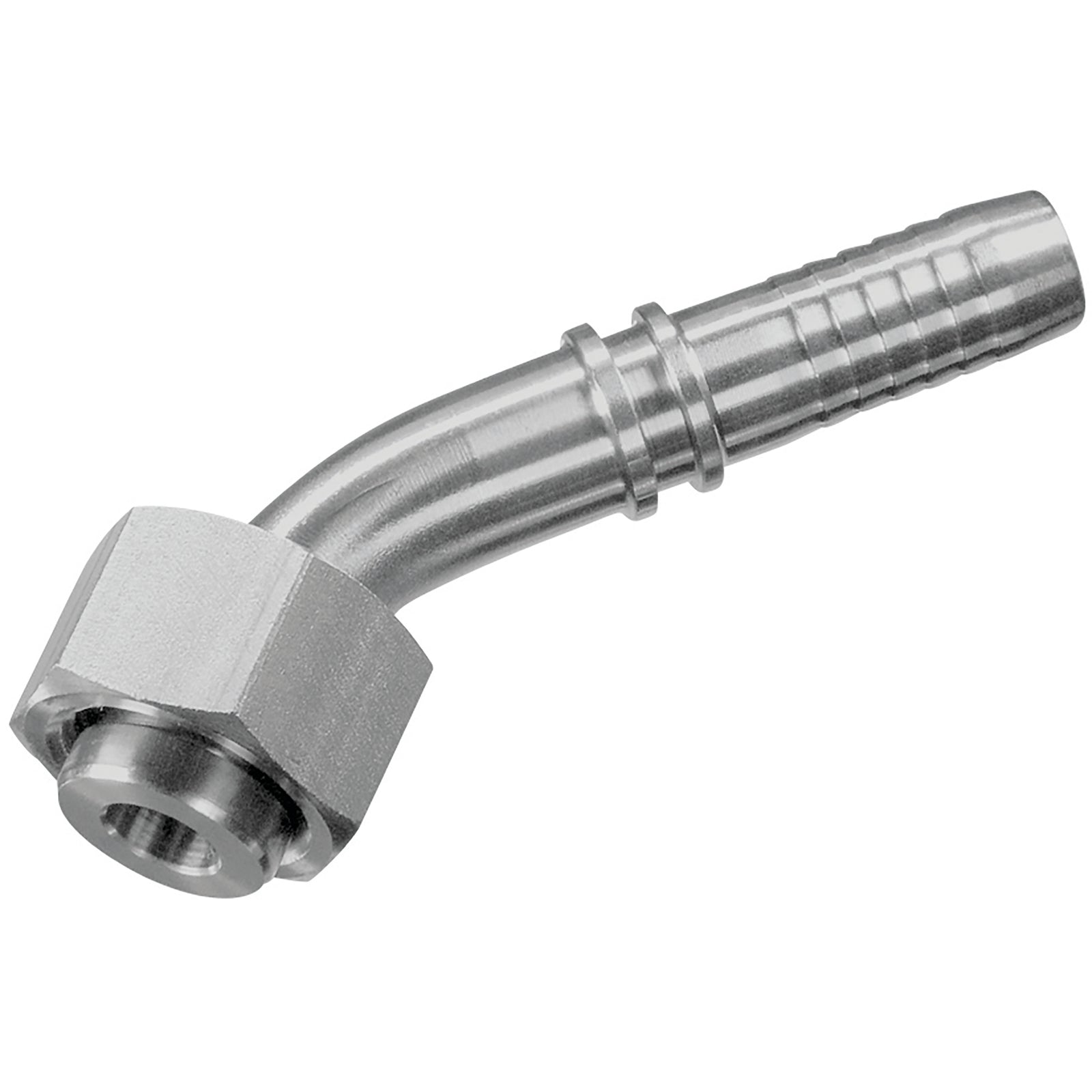 PH Industrie ORFSF064504SS - 11/16" Orfs Female X Swept Hose Tail 45° Elbow