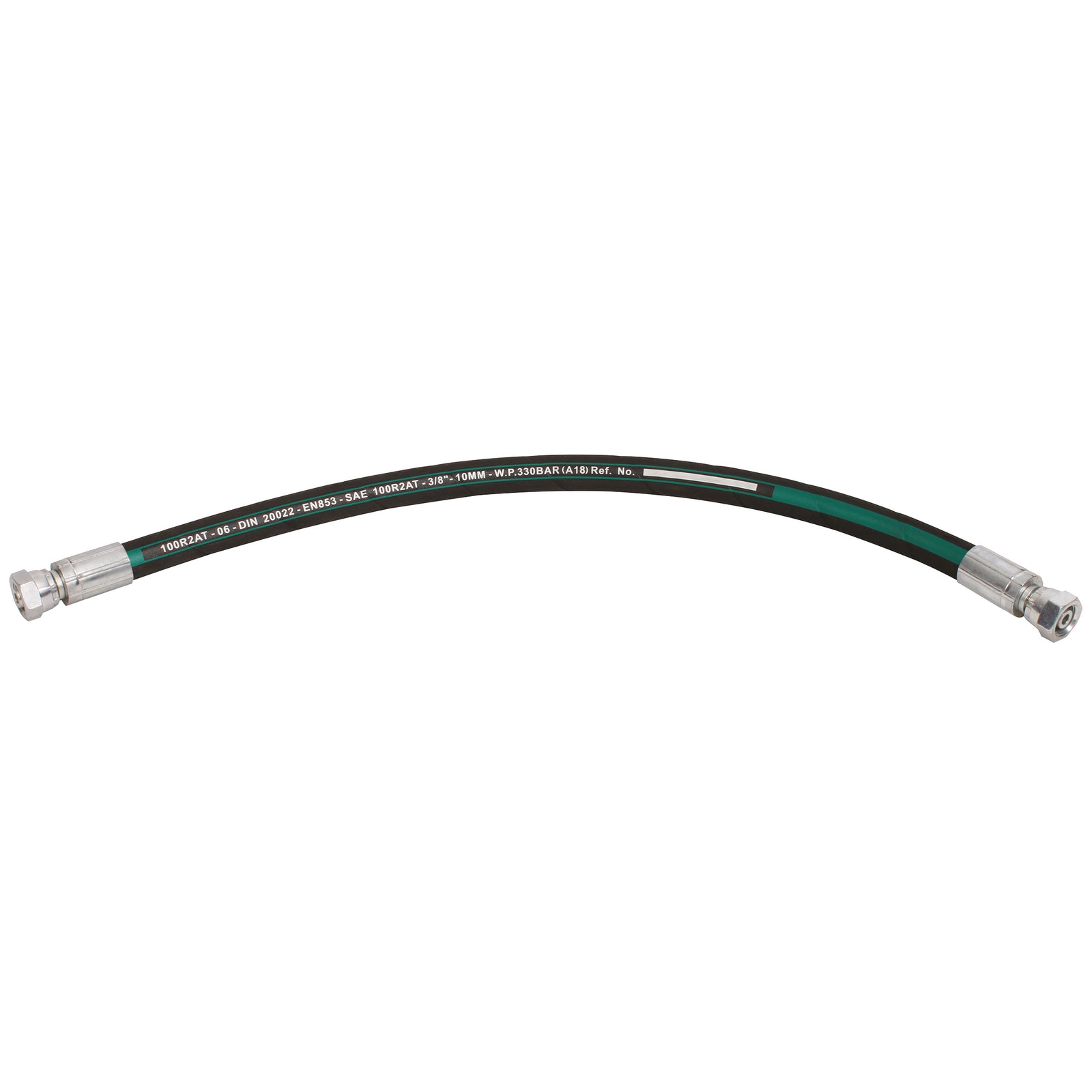 FT Pro HMFL0414-1200 - M14 X 1.5 Metric Female X 15.7mm OD X 1/4" ID Hydraulic Hose Assembly