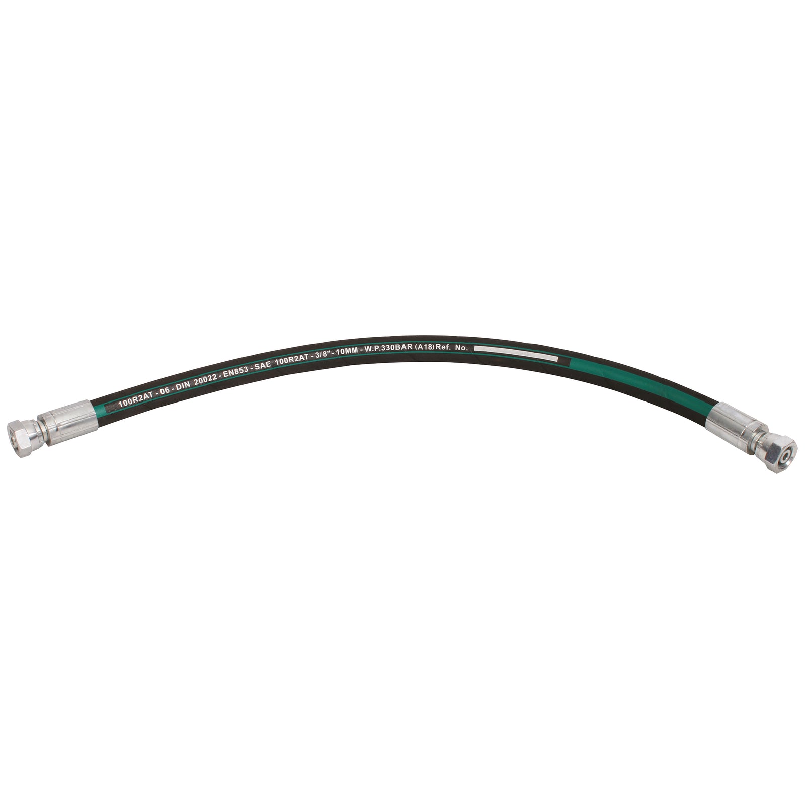 FT Pro HMFS0416-400 - M16 X 1.5 Metric Female X 15.7mm OD X 1/4" ID Hydraulic Hose Assembly