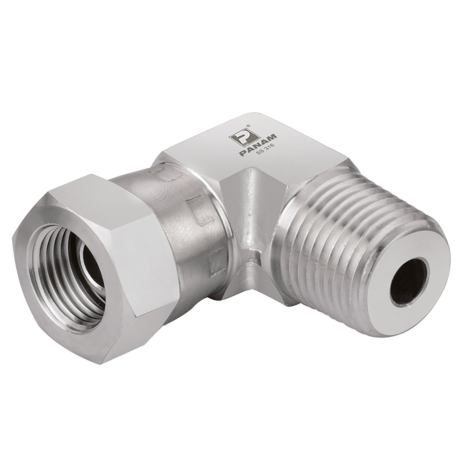 Panam 4N-4J-E-MF-10K - 1/4" Npt X 7/16" Jic Elbow