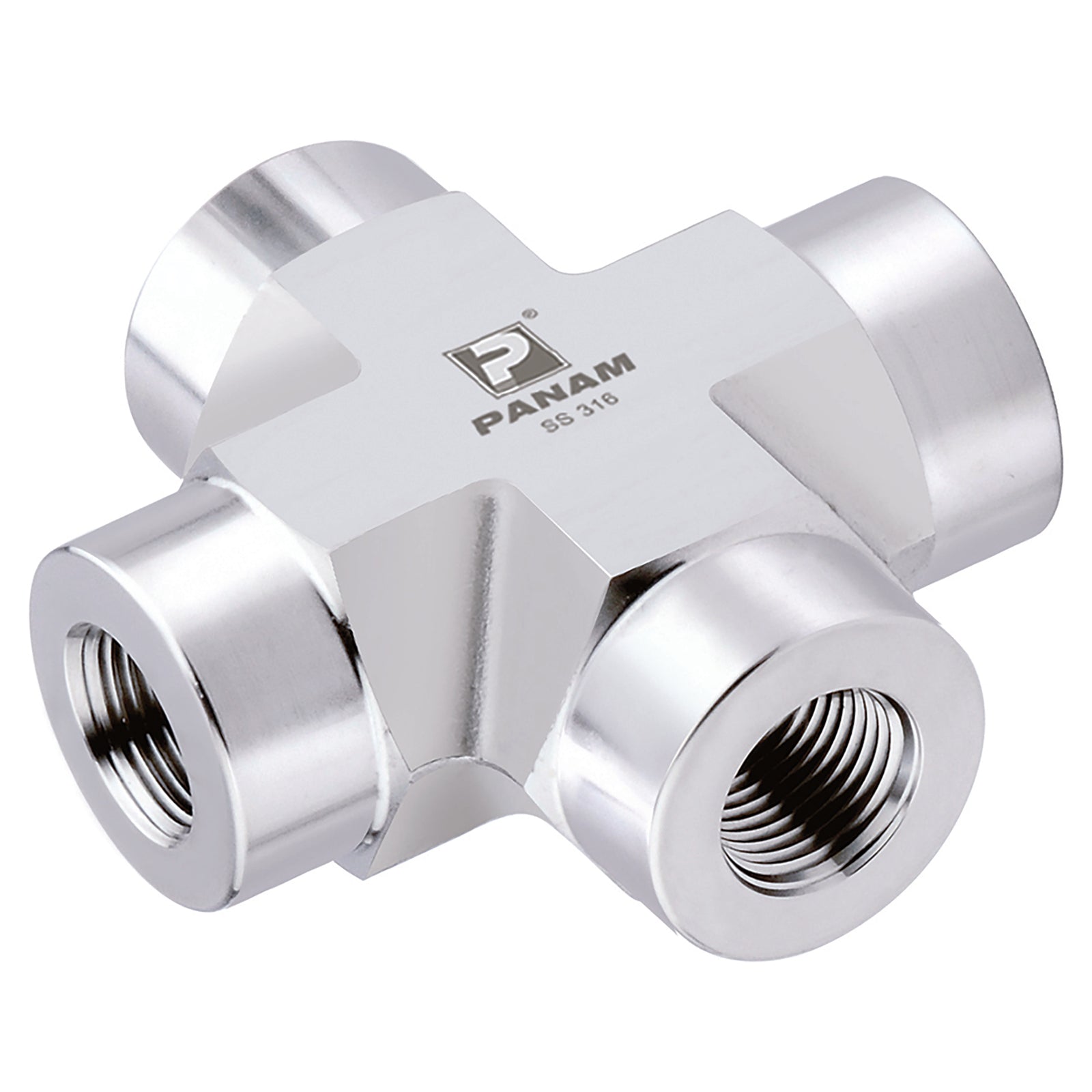 Panam 2N-X-10K - 1/8 Npt M/M 10Kpsi 316 Cross
