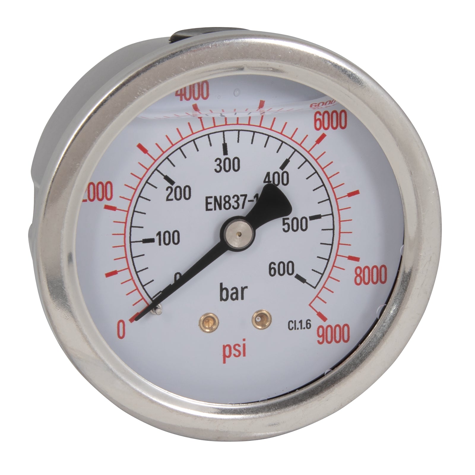 FT Pro G63-001RG - 1/4"BSPT 0-1Br 63mm Bk Gly Gaug 0-15Psi