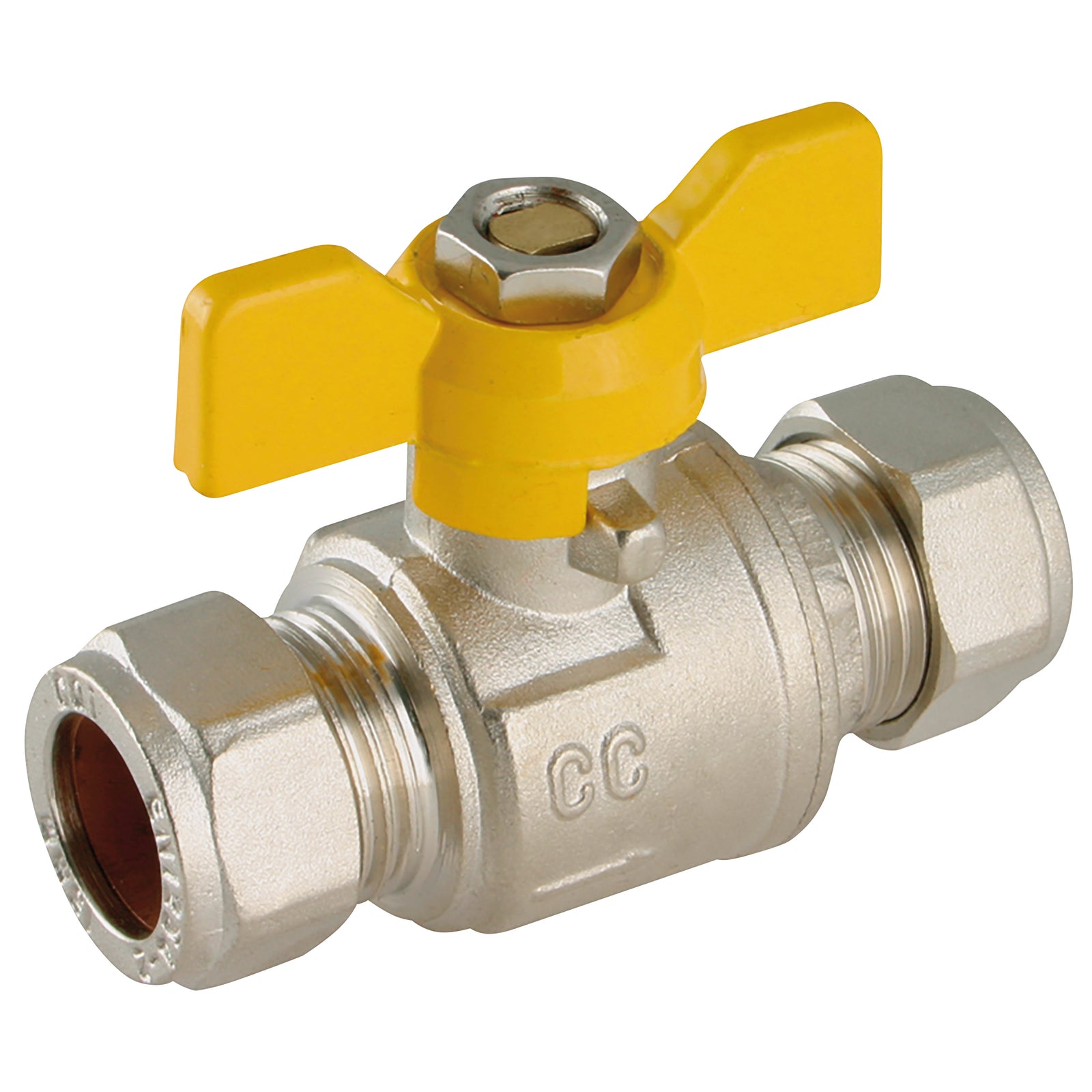 FT Pro EPS-102430 - 28 mm OD Brass Ball Valve Yell Handle Wras