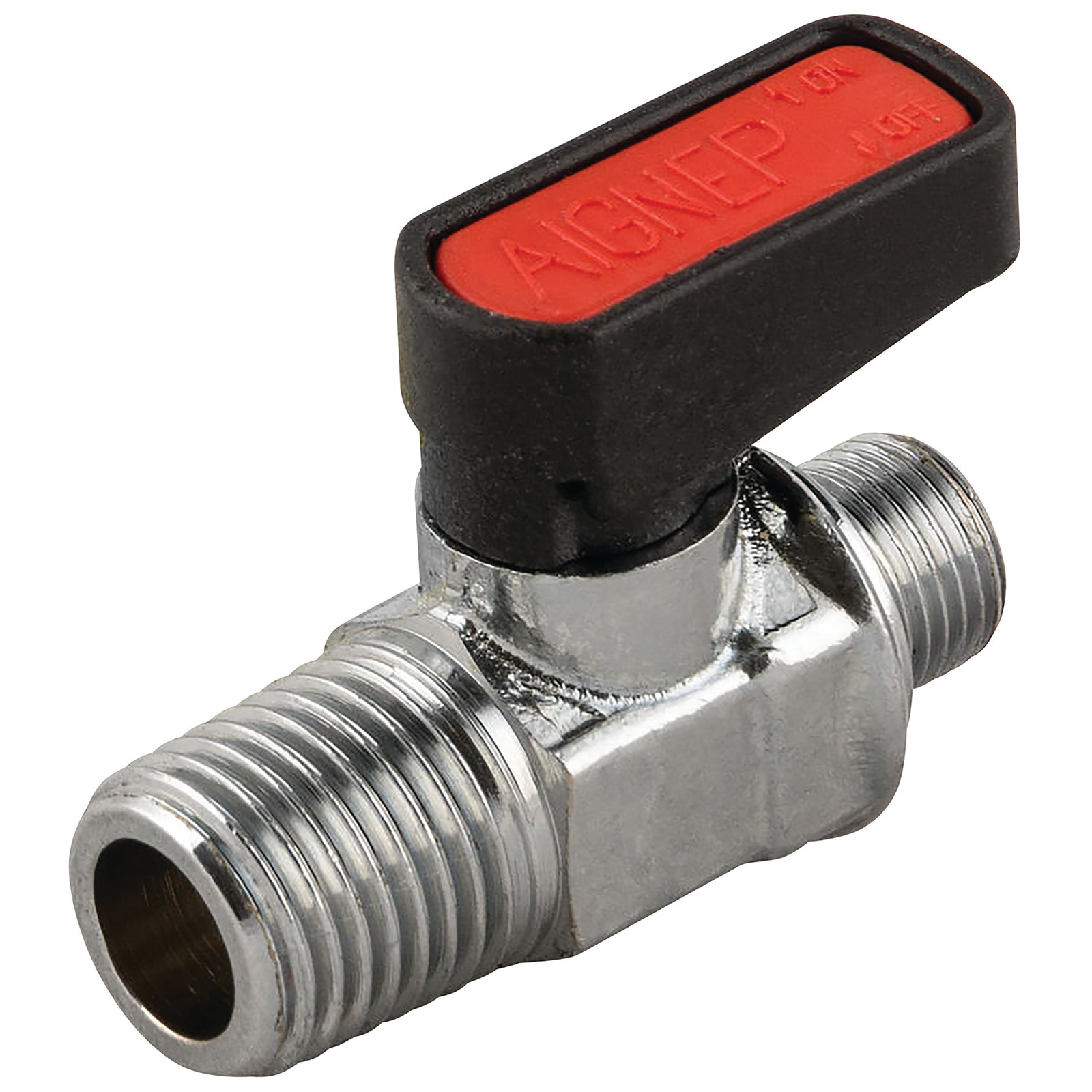 Aignep 6330-18-18 - 1/8"BSPm X 1/8"BSPm Brass Ball Valve Gas Mini