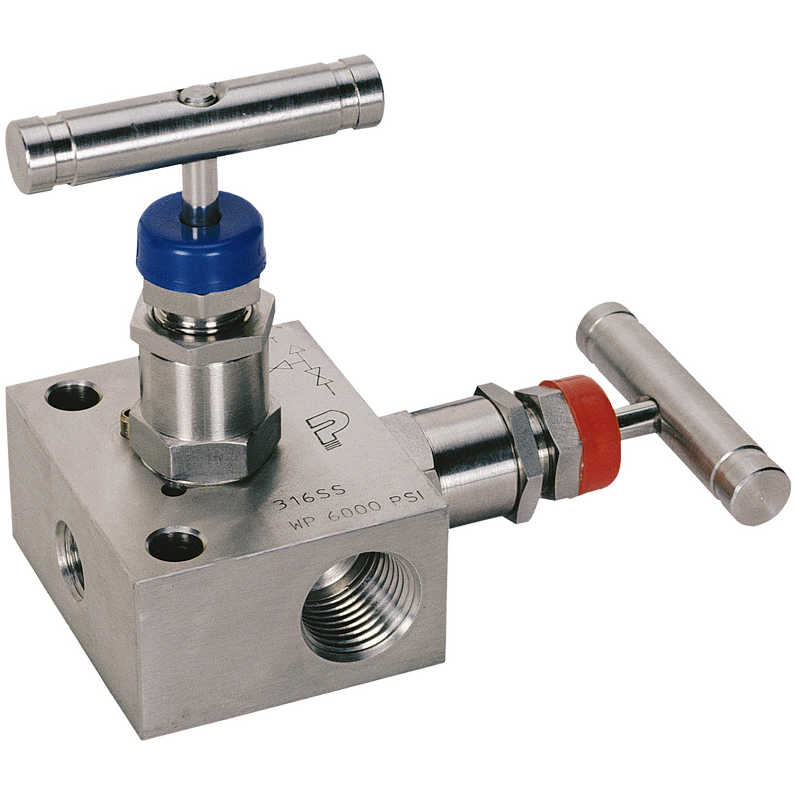 Panam P2VM-SS-8-R - 2 Valve Manifold Pipe To Pipe 1/2" Npt
