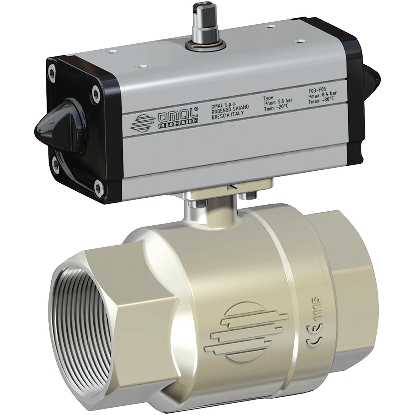 Omal D100H008 - 1.1/2" BSP Double Acting Ball Valve
