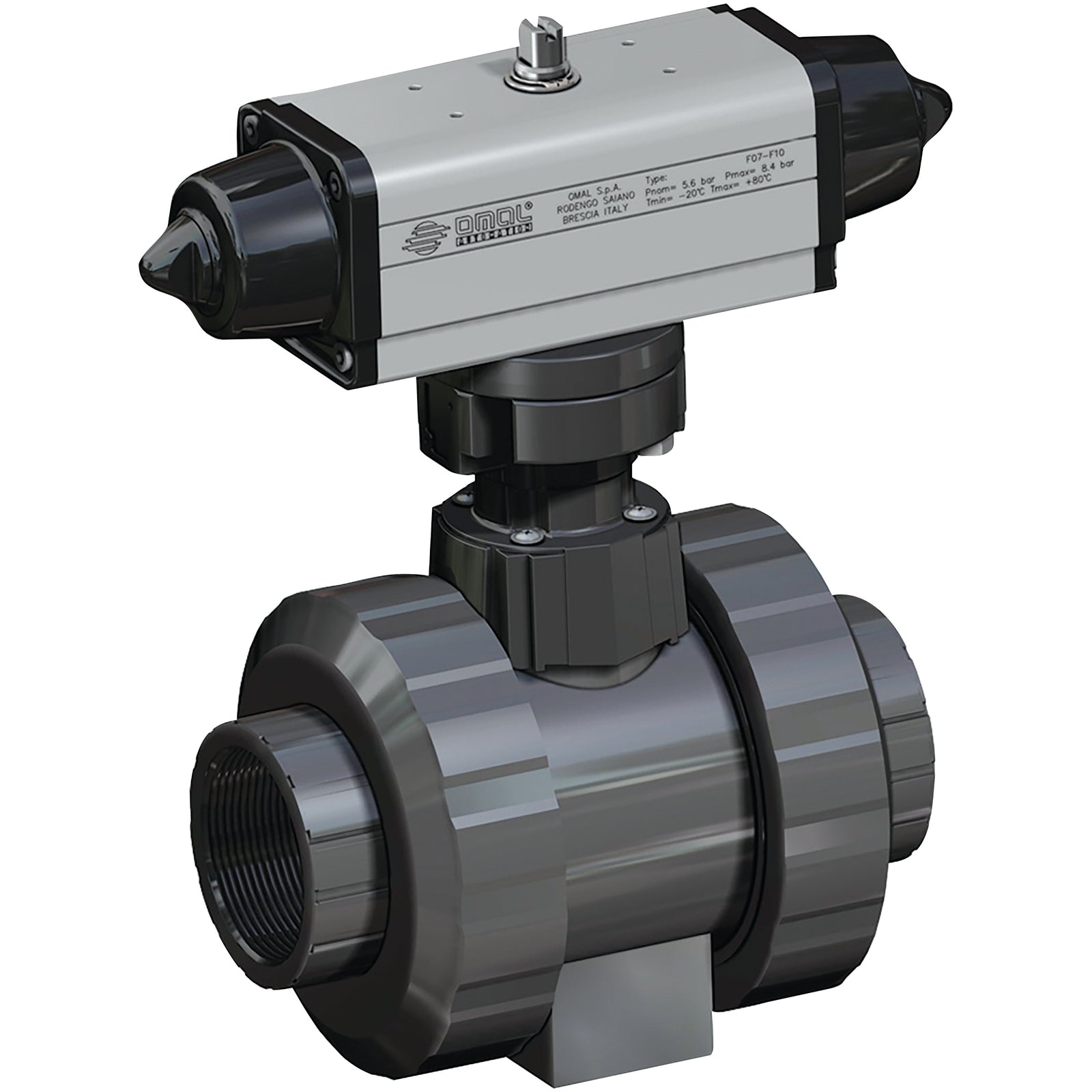 Omal S613H085 - Dn20 Sgle.Act.Pvc.B.Valve Pneu.Act.