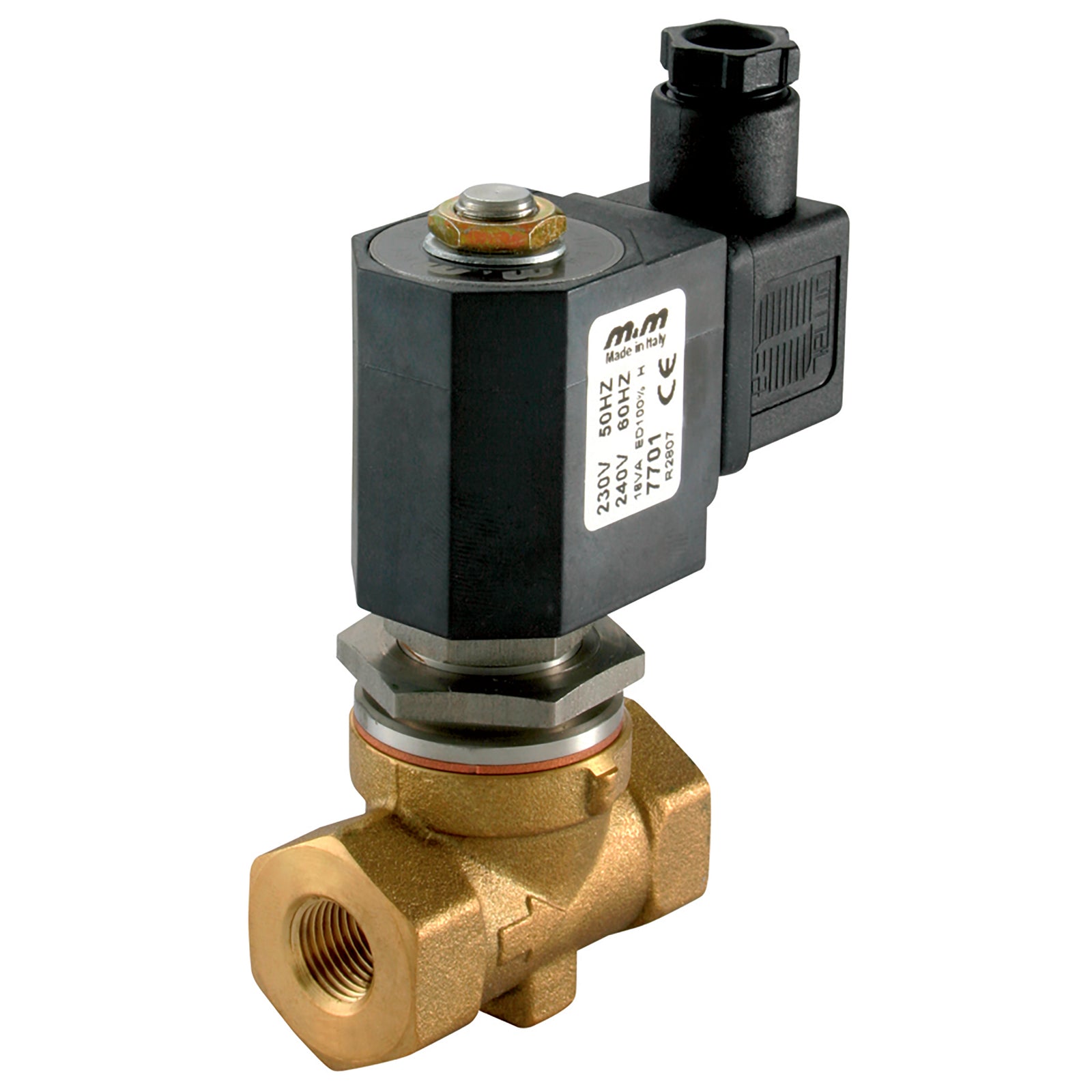 M&M D635DTT24VAC - 3/8" High Pressure Steam Sol Valve 24Vac