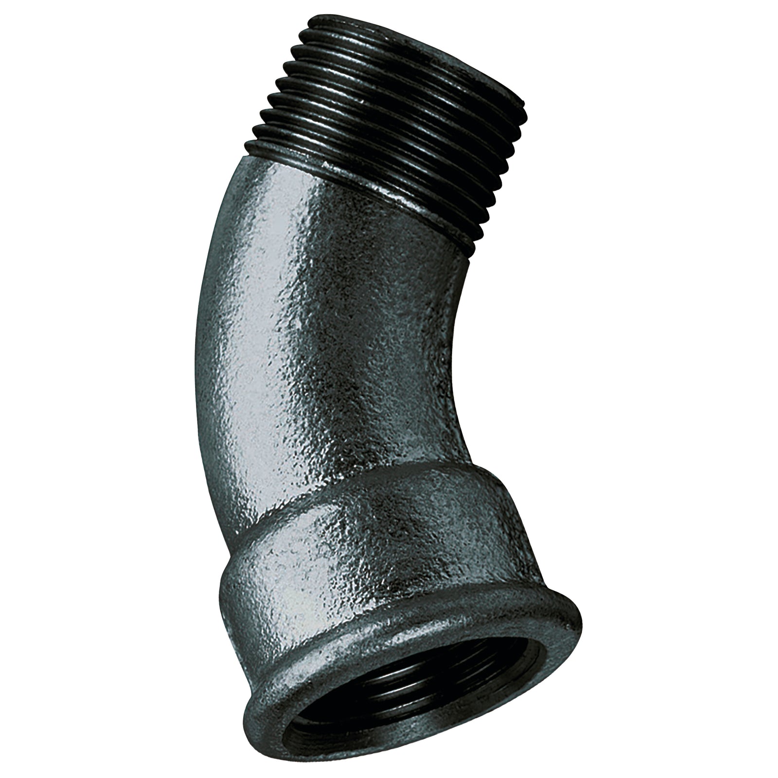 FT Pro MI40-12N - 1/2" BSPT/P Male/Fem 45° Bend Black