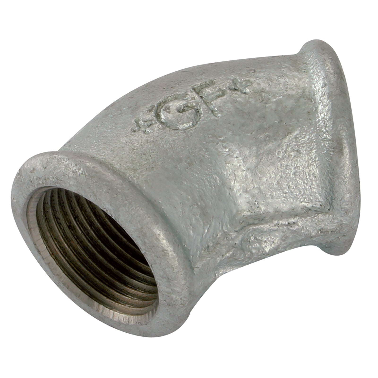 GF GF120-1 - 1" BSP Fem Equal 45° Elbow Galvanised 120G