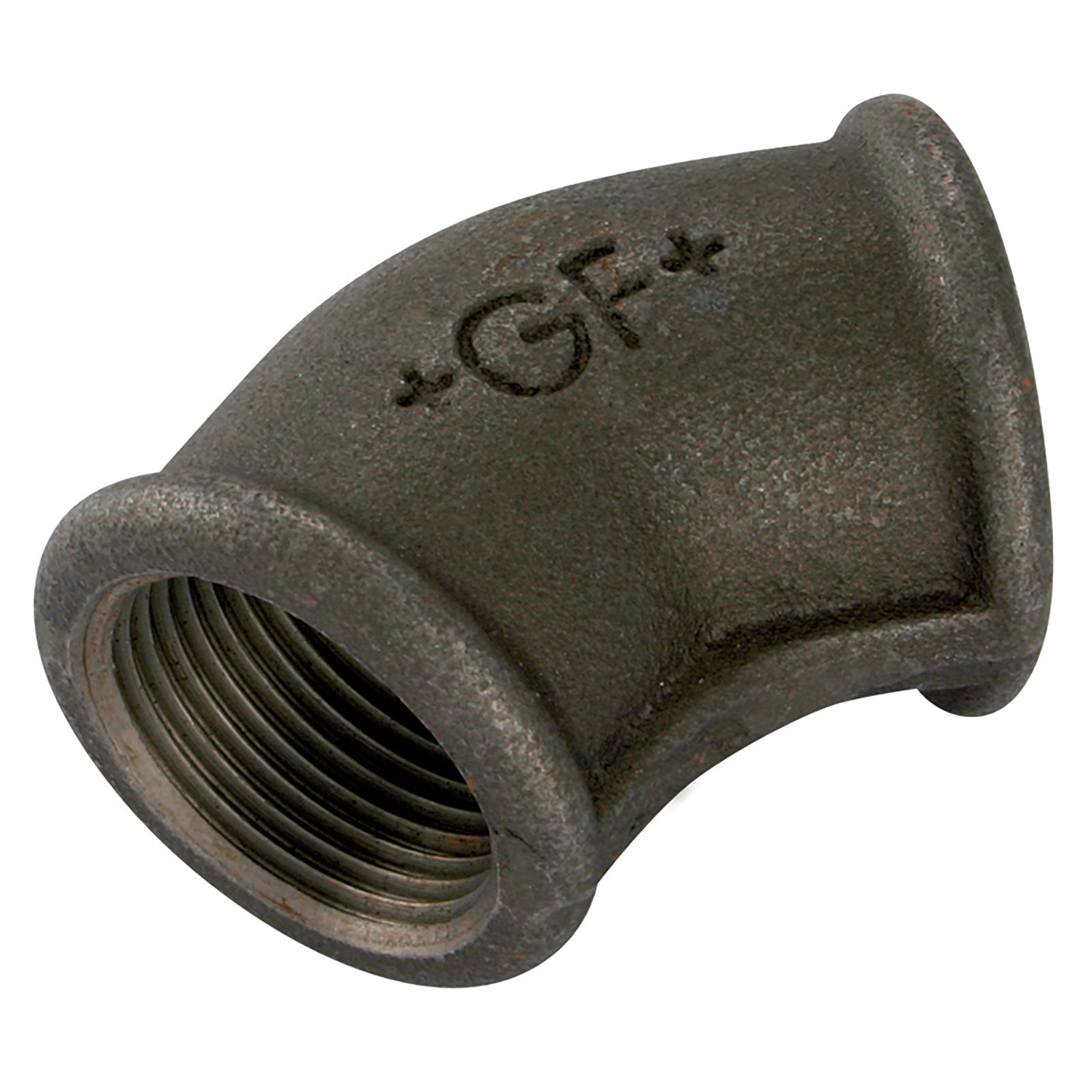 GF GF120-112N - 1.1/2"BSP Fem Equal 45° Elbow Black 120
